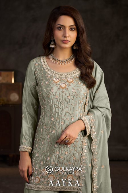 Aayka By Gulkayra Chinon Beats Readymade Suits